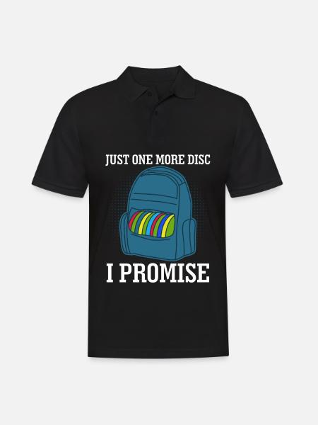 Disc golf Rucksack Discgolf Frisbee - Männer Poloshirt - Schwarz