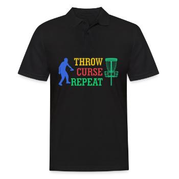 Disc golf Frisbees Joke Disc Golf Frisbee - Men's Polo Shirt - black - Front - Kai (181cm)
