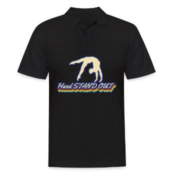 Handstand RSG Turnen Gymnastik - Männer Poloshirt - Schwarz - Vorne - Kai (181cm)