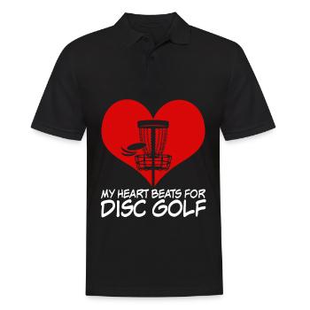 Disc golf Discgolf Spruch Frisbee - Men's Polo Shirt - black - Front - Kai (181cm)