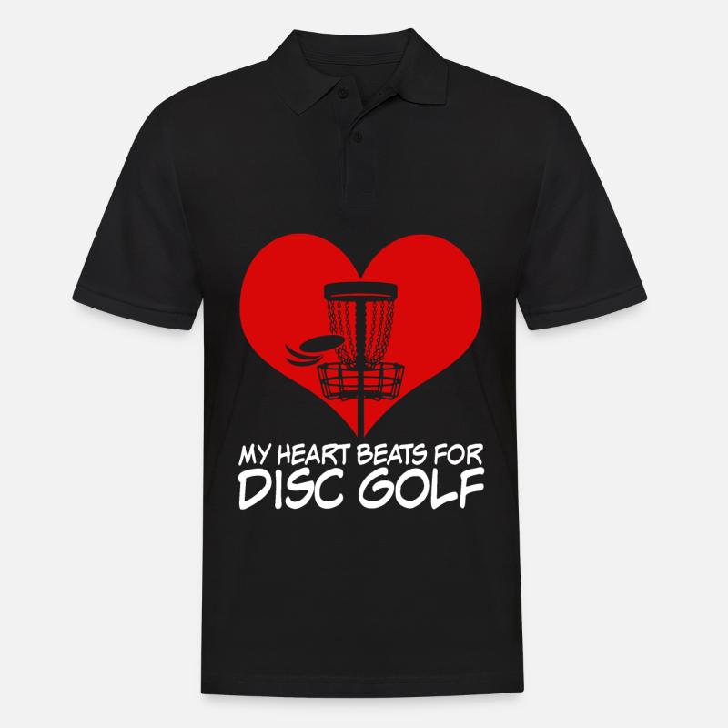 Disc golf Discgolf Spruch Frisbee - Männer Poloshirt - Schwarz