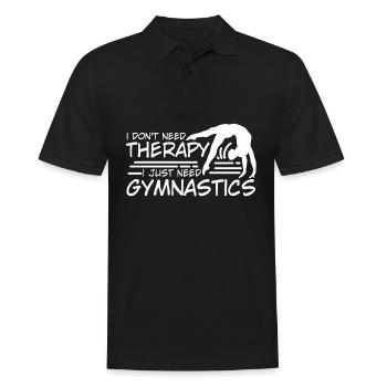 Gymnastik RSG Turnen Handstand - Männer Poloshirt - Schwarz - Vorne - Kai (181cm)