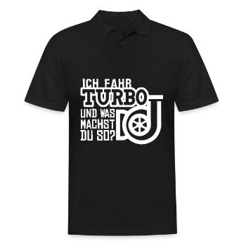 Turbolader Spruch Werkstatt Tuning - Männer Poloshirt - Schwarz - Vorne - Kai (181cm)