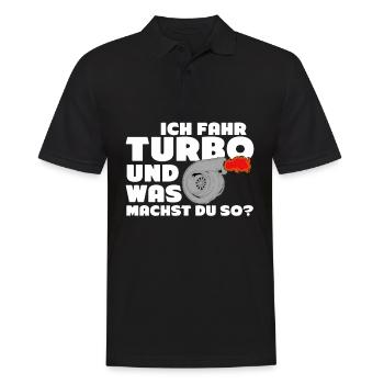 Turbolader Tuner Werkstatt Tuning - Männer Poloshirt - Schwarz - Vorne - Kai (181cm)