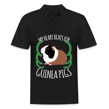 Guinea Pigs - Männer Poloshirt - Schwarz - Vorne - Kai (181cm)