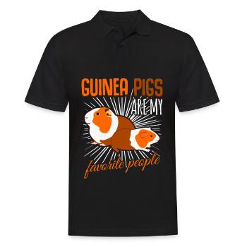 Guinea Pigs Meerschweinchen - Männer Poloshirt - Schwarz - Vorne - Kai (181cm)