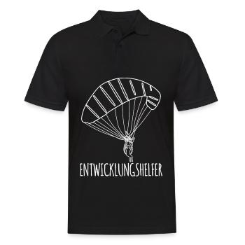 Gleitsegeln Paragliding Paraglider - Männer Poloshirt - Schwarz - Vorne - Kai (181cm)