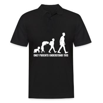 Trotzphase Kindererziehung Vater Mutter - Männer Poloshirt - Schwarz - Vorne - Kai (181cm)