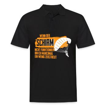 Paragliding Gleitsegeln Paraglider - Männer Poloshirt - Schwarz - Vorne - Kai (181cm)