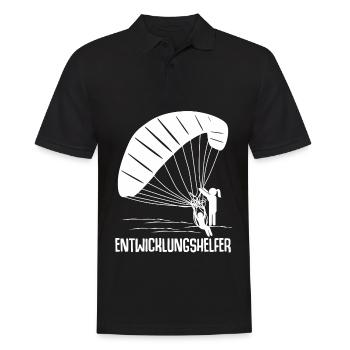 Paraglider Gleitsegeln Paragliding - Männer Poloshirt - Schwarz - Vorne - Kai (181cm)