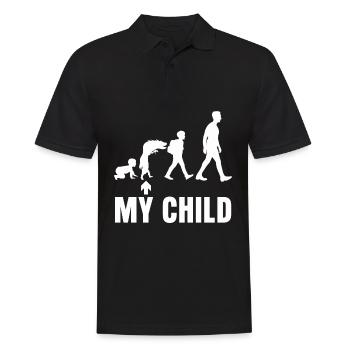 Trotzphase Kindererziehung Erziehung - Männer Poloshirt - Schwarz - Vorne - Kai (181cm)