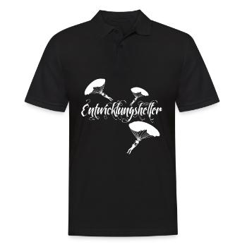 verhedderte Fallschirm Leine - Männer Poloshirt - Schwarz - Vorne - Kai (181cm)