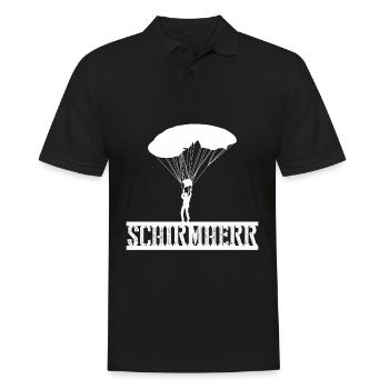 Fallschirmspringen Fallschirm Skydiving - Männer Poloshirt - Schwarz - Vorne - Kai (181cm)