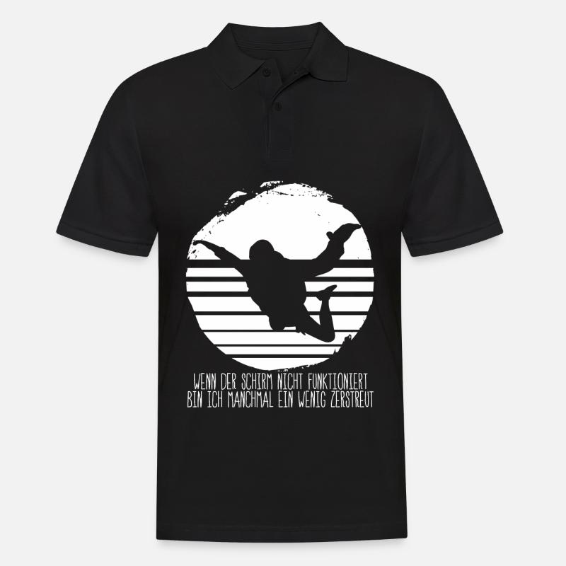 Fallschirmspringer Fallschirmjäger - Männer Poloshirt - Schwarz