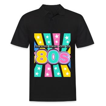 1980 Disco 80s Party 80s - Men's Polo Shirt - black - Front - Kai (181cm)