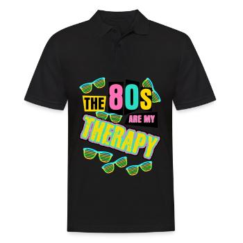 1980 Disco Therapy 80s Party 80s - Men's Polo Shirt - black - Front - Kai (181cm)