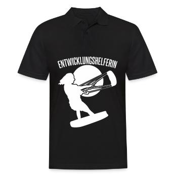 Kitesurfen verhedderte Leinen Kitesurfer - Männer Poloshirt - Schwarz - Vorne - Kai (181cm)