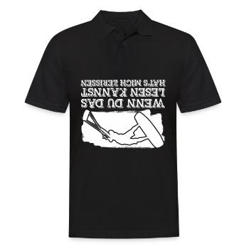 Kitesurfer Kitesurfen Kiteboarder - Männer Poloshirt - Schwarz - Vorne - Kai (181cm)