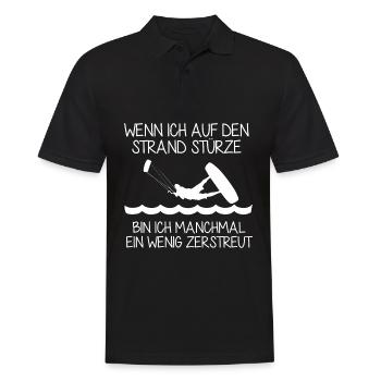 Kitesurfer Kitesurfen Witz Kiteboarder - Männer Poloshirt - Schwarz - Vorne - Kai (181cm)