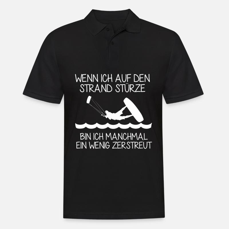 Kitesurfer Kitesurfen Witz Kiteboarder - Männer Poloshirt - Schwarz