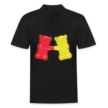 Gummibärchen tanzen Boogie Woogie - Männer Poloshirt - Schwarz - Vorne - Kai (181cm)