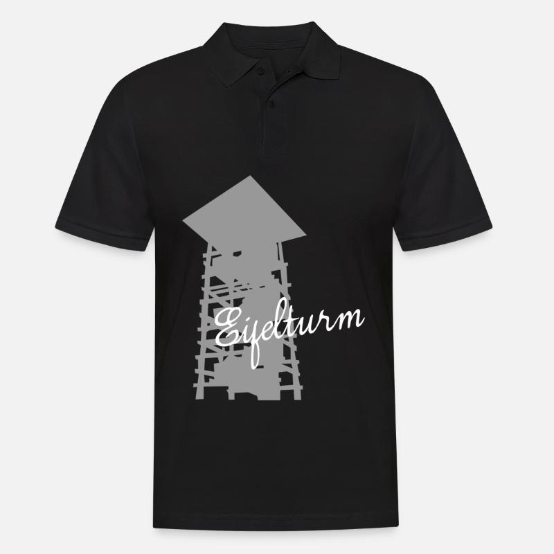 Eifel Eifeler Aussichtsturm Eifler - Männer Poloshirt - Schwarz