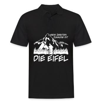 Eifel Mittelgebirge Wandern Eifler - Männer Poloshirt - Schwarz - Vorne - Kai (181cm)