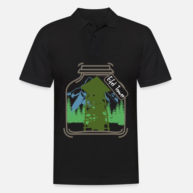 Eifel Eifel Eifel Lookout Tower - Men's Polo Shirt - black
