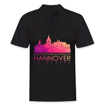 Hannover lustig - Männer Poloshirt - Schwarz - Vorne - Kai (181cm)