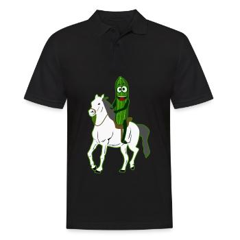 Concombre Équitation Cavalier Cavalier Concombres - Polo Homme - noir - Devant - Kai (181cm)