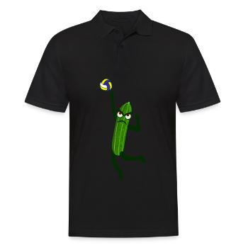 Gurke Beach Volleyball Gurken - Männer Poloshirt - Schwarz - Vorne - Kai (181cm)