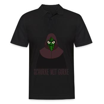 Gurken Schurke - Männer Poloshirt - Schwarz - Vorne - Kai (181cm)