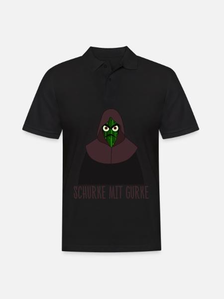 Gurken Schurke - Männer Poloshirt - Schwarz