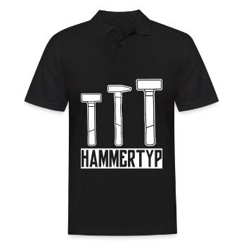 Hammer Dachdecker Hämmer Zimmermann - Männer Poloshirt - Schwarz - Vorne - Kai (181cm)