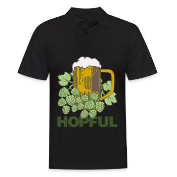 Hops Beer Saying Brewery Hobby Brewer - Men's Polo Shirt - black - Front - Kai (181cm)