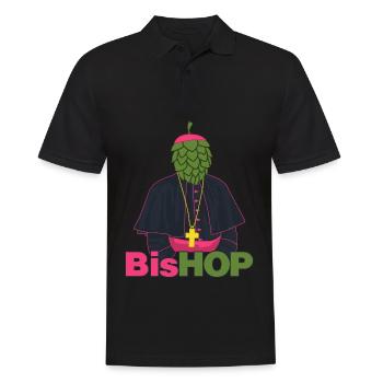 Hops Bishop Beer Brewery - Men's Polo Shirt - black - Front - Kai (181cm)