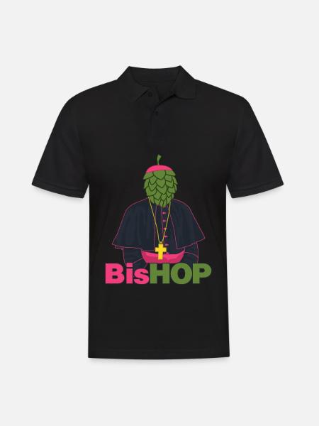 Hops Bishop Beer Brewery - Men's Polo Shirt - black