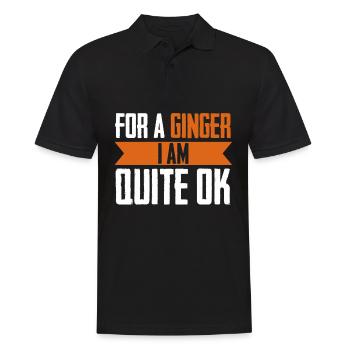 Rote Haare Witz Rothaarig Rotschopf - Männer Poloshirt - Schwarz - Vorne - Kai (181cm)
