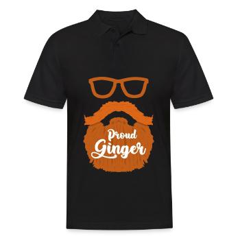 Rothaarig Bart Rotschopf Rote Haare - Männer Poloshirt - Schwarz - Vorne - Kai (181cm)