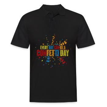 Confetti Carnival Party Carnival - Men's Polo Shirt - black - Front - Kai (181cm)