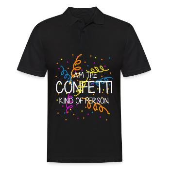 Confetti Saying Carnival Carnival - Men's Polo Shirt - black - Front - Kai (181cm)