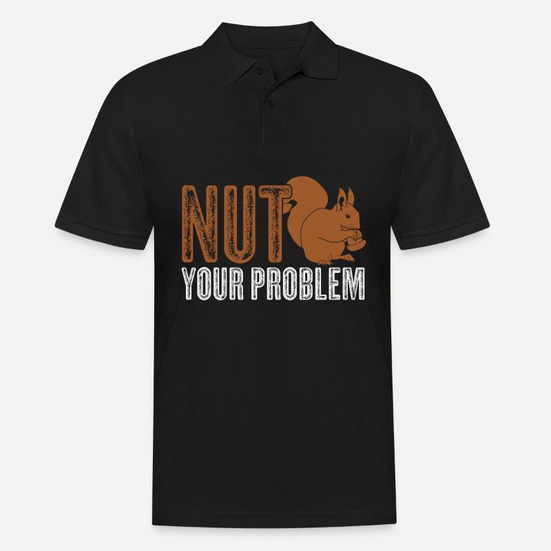 Eichhörnchen Spruch - Männer Poloshirt - Schwarz
