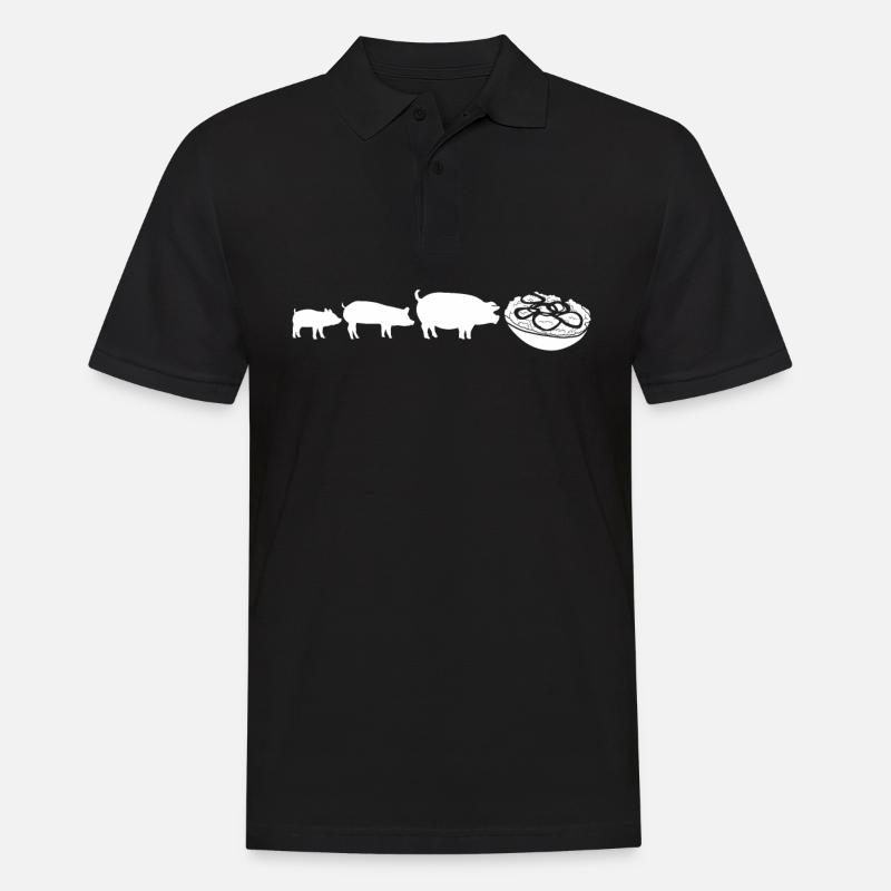 Mettbrötchen Hack Hackfleisch Mett - Männer Poloshirt - Schwarz