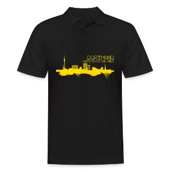 Dortmunder Stadt Dortmund - Männer Poloshirt - Schwarz - Vorne - Kai (181cm)