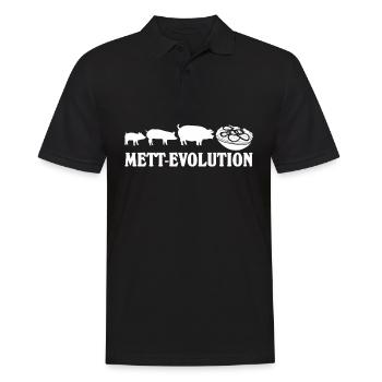 Mettbrötchen Hackfleisch Mett - Männer Poloshirt - Schwarz - Vorne - Kai (181cm)