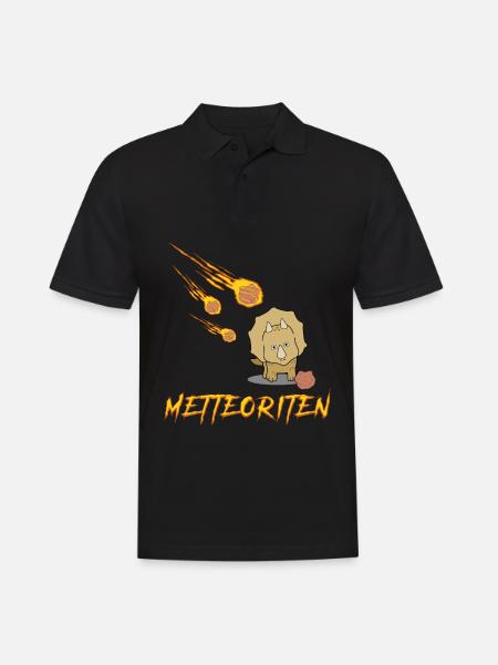 Mettbällchen Dinosaurier Hackfleisch - Männer Poloshirt - Schwarz