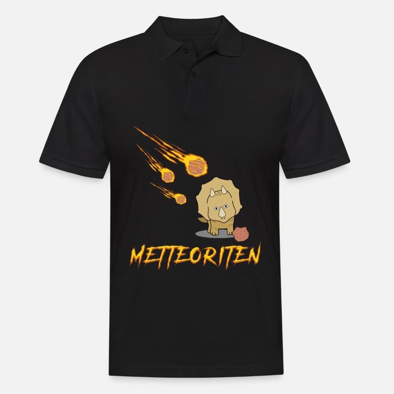 Mettbällchen Dinosaurier Hackfleisch - Männer Poloshirt - Schwarz