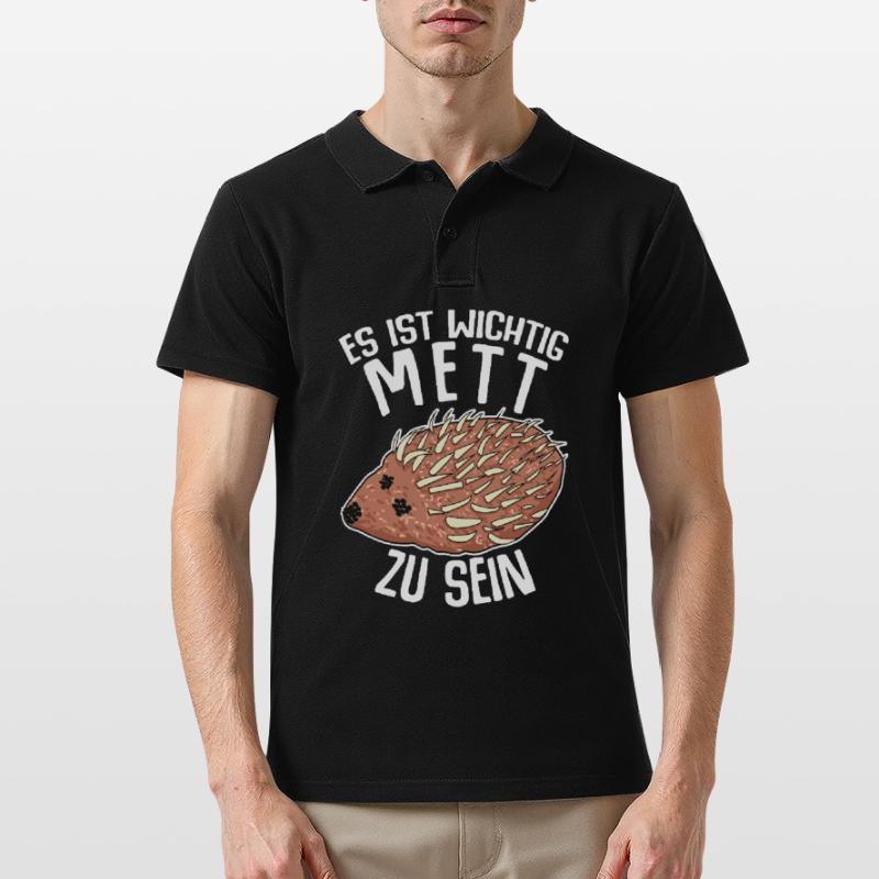 Mettigel Hackfleisch Mett Hack Männer Poloshirt
