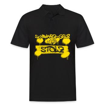 Dortmund - Männer Poloshirt - Schwarz - Vorne - Kai (181cm)