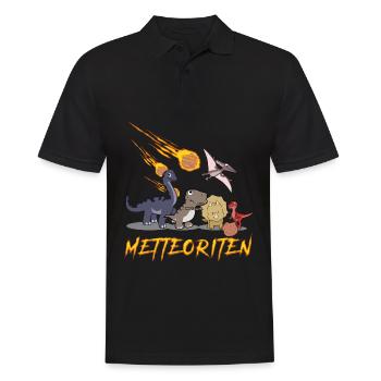 Mettbällchen Hackfleisch Mett Hack - Männer Poloshirt - Schwarz - Vorne - Kai (181cm)